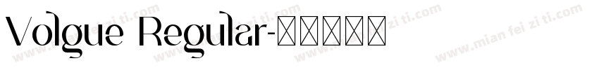 Volgue Regular字体转换